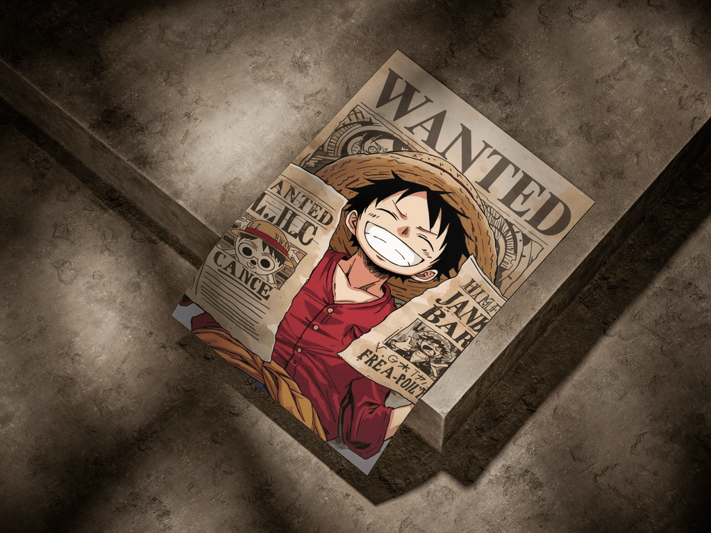 One Piece "Monkey D. Luffy: Wanted Collage" Graphic Poster