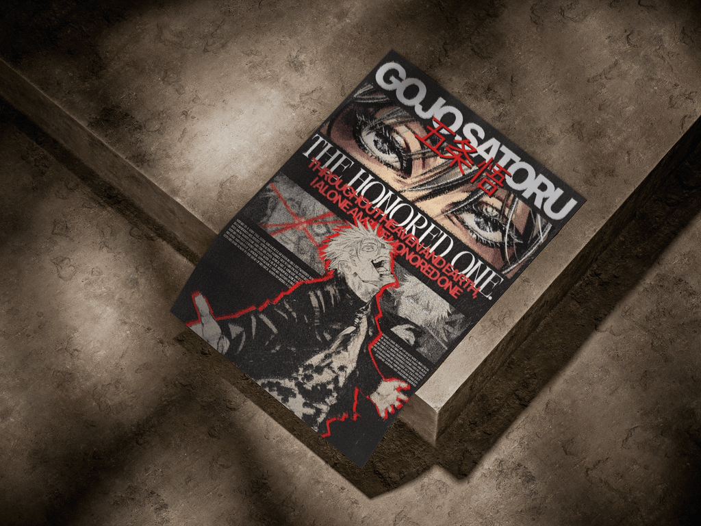Jujutsu Kaisen "Gojo Satoru: The Honored One" Dark Editorial Graphic Poster