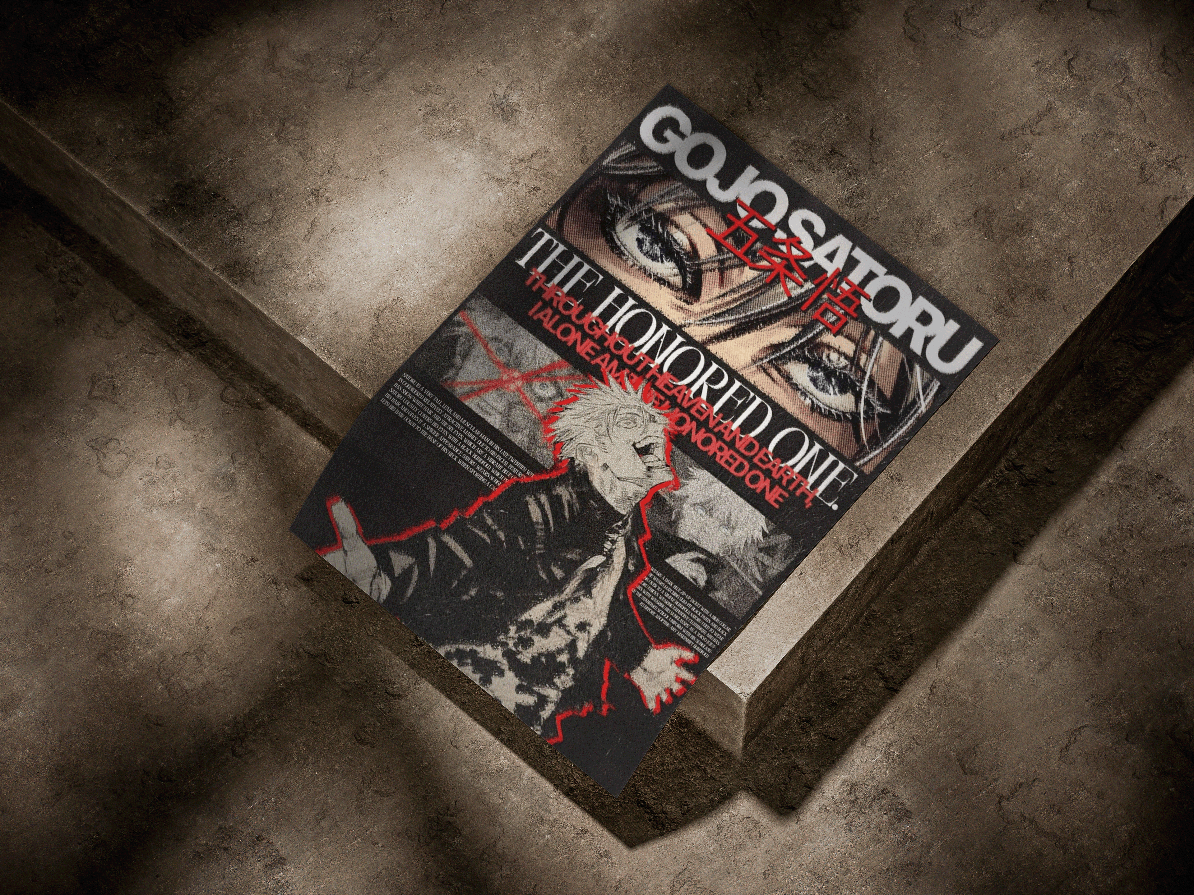Jujutsu Kaisen "Gojo Satoru: The Honored One" Dark Editorial Graphic Poster