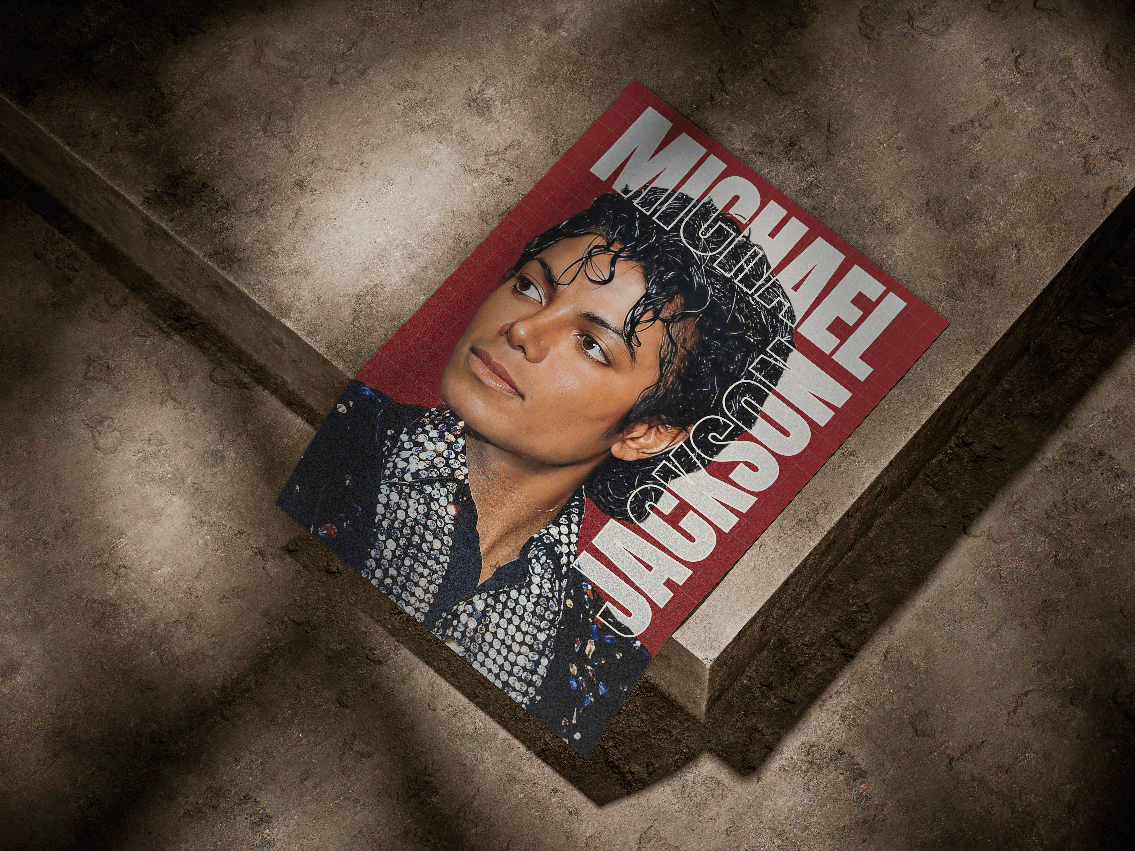 Michael Jackson "King of Pop" Grid Typography Graphic Poster