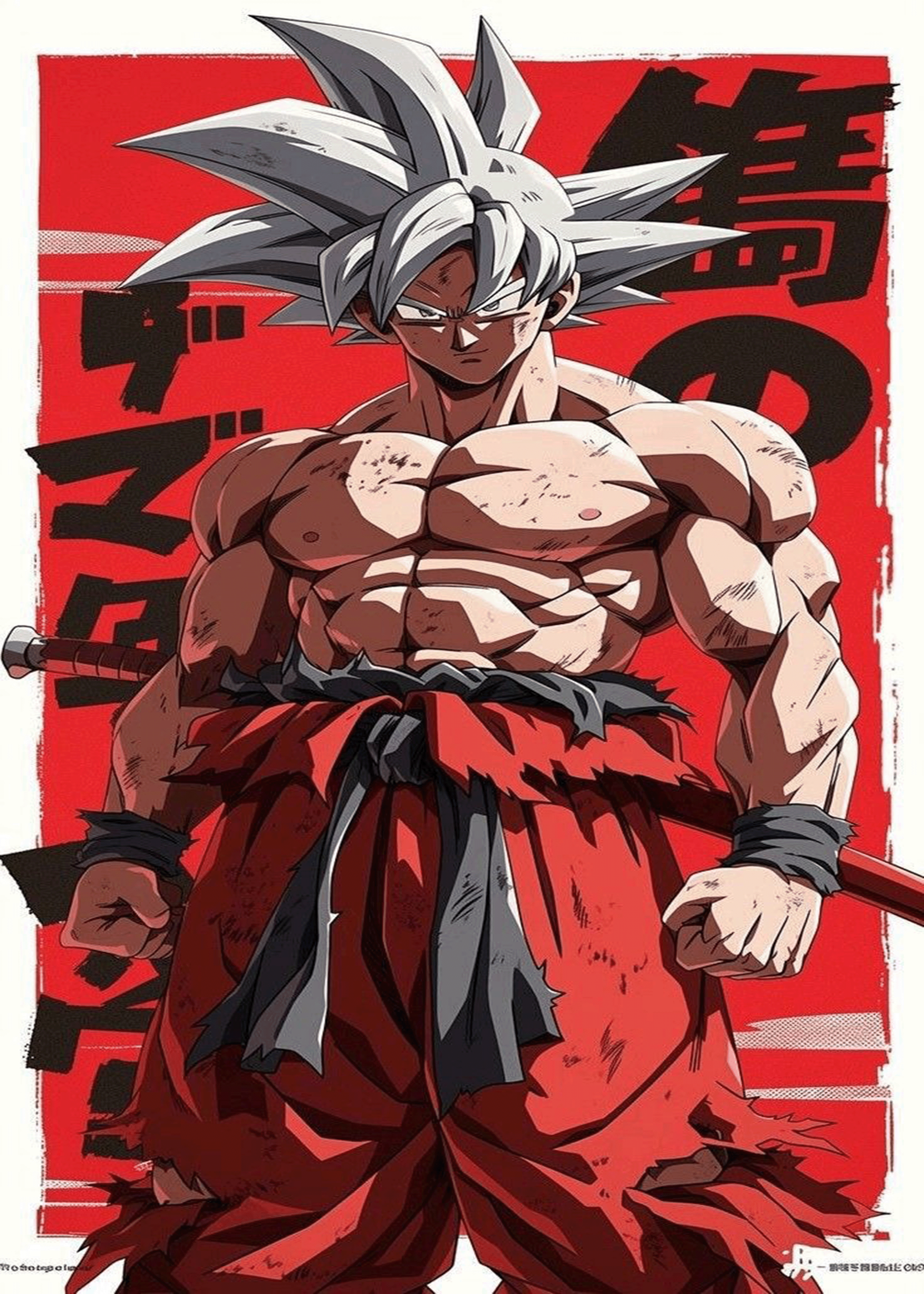 Dragon Ball Super "Goku: Ultra Instinct" Crimson Graphic Poster