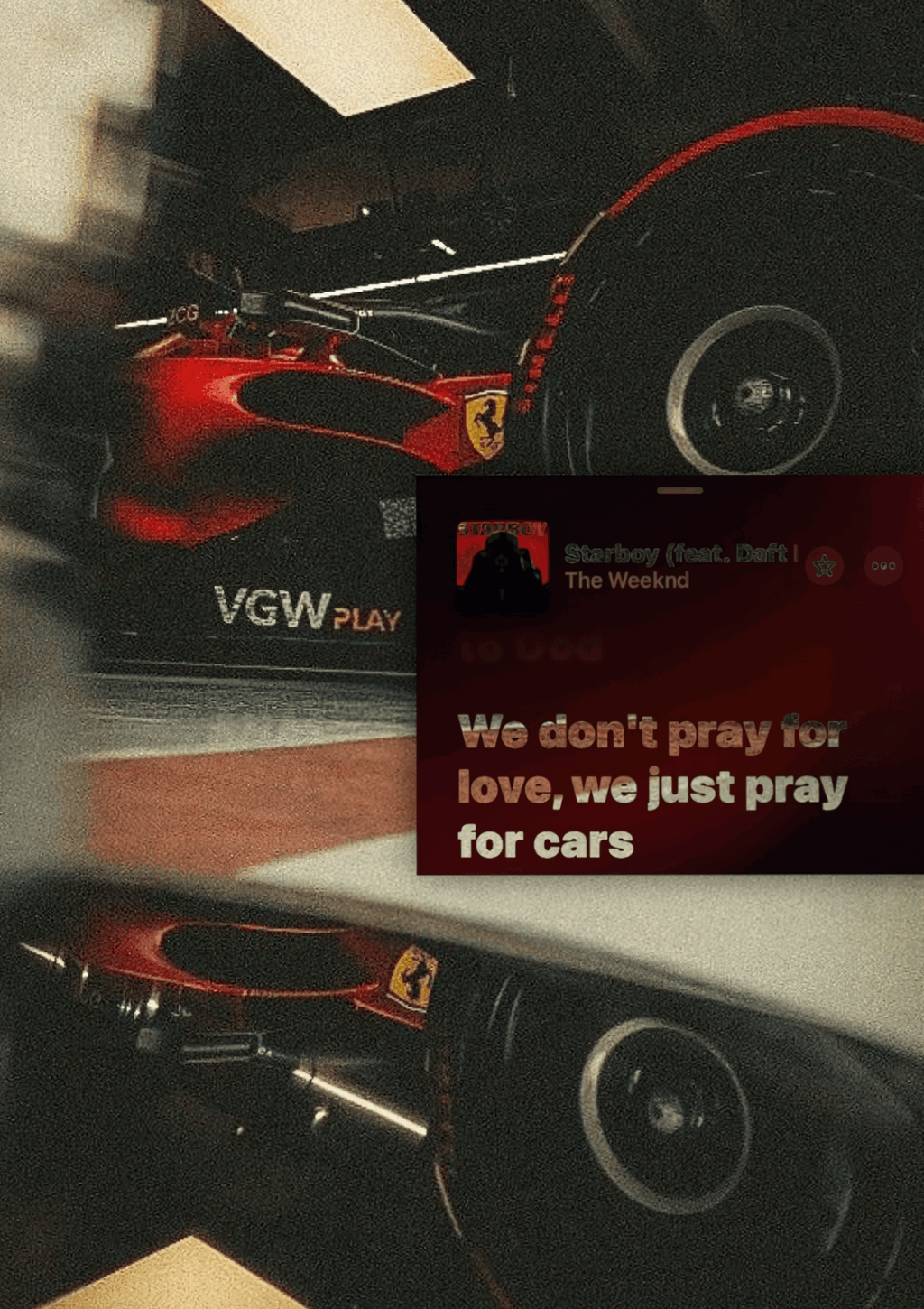 Scuderia Ferrari "Starboy" Cinematic Premium F1 Poster