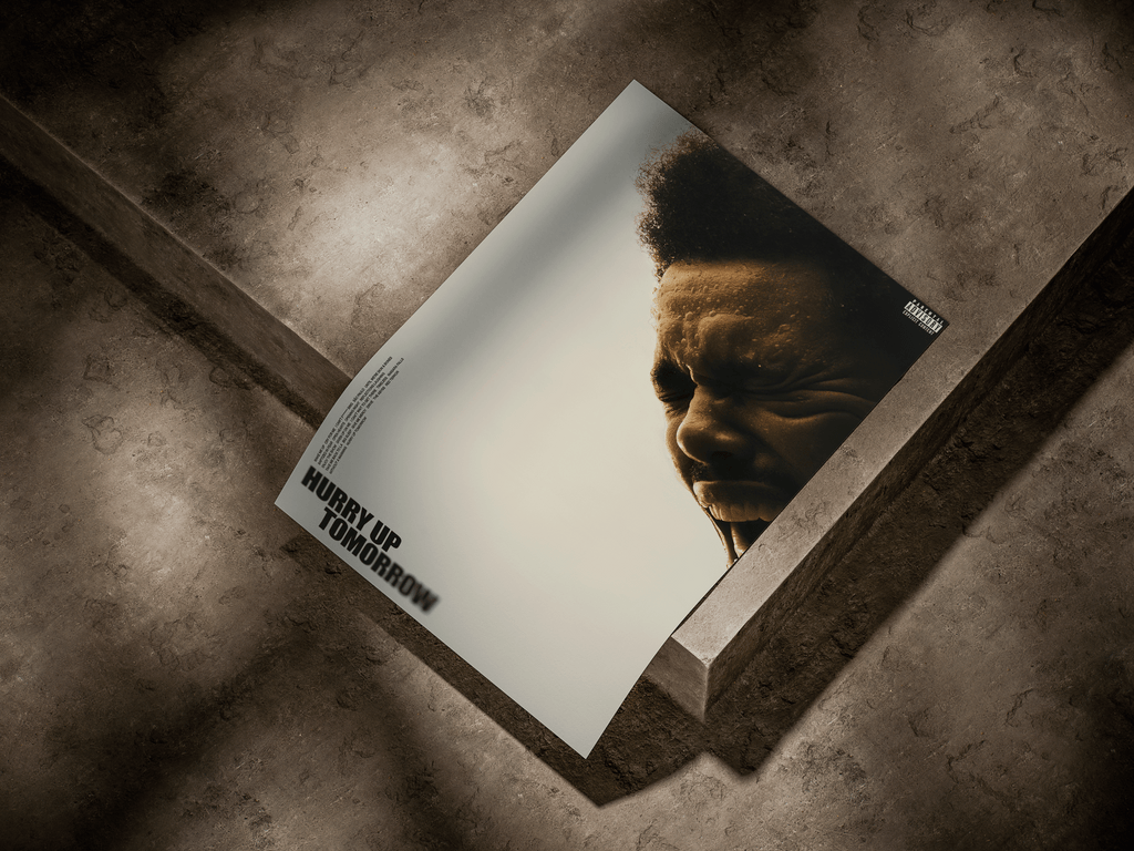 The Weeknd "Hurry Up Tomorrow" Minimalist Graphic Poster