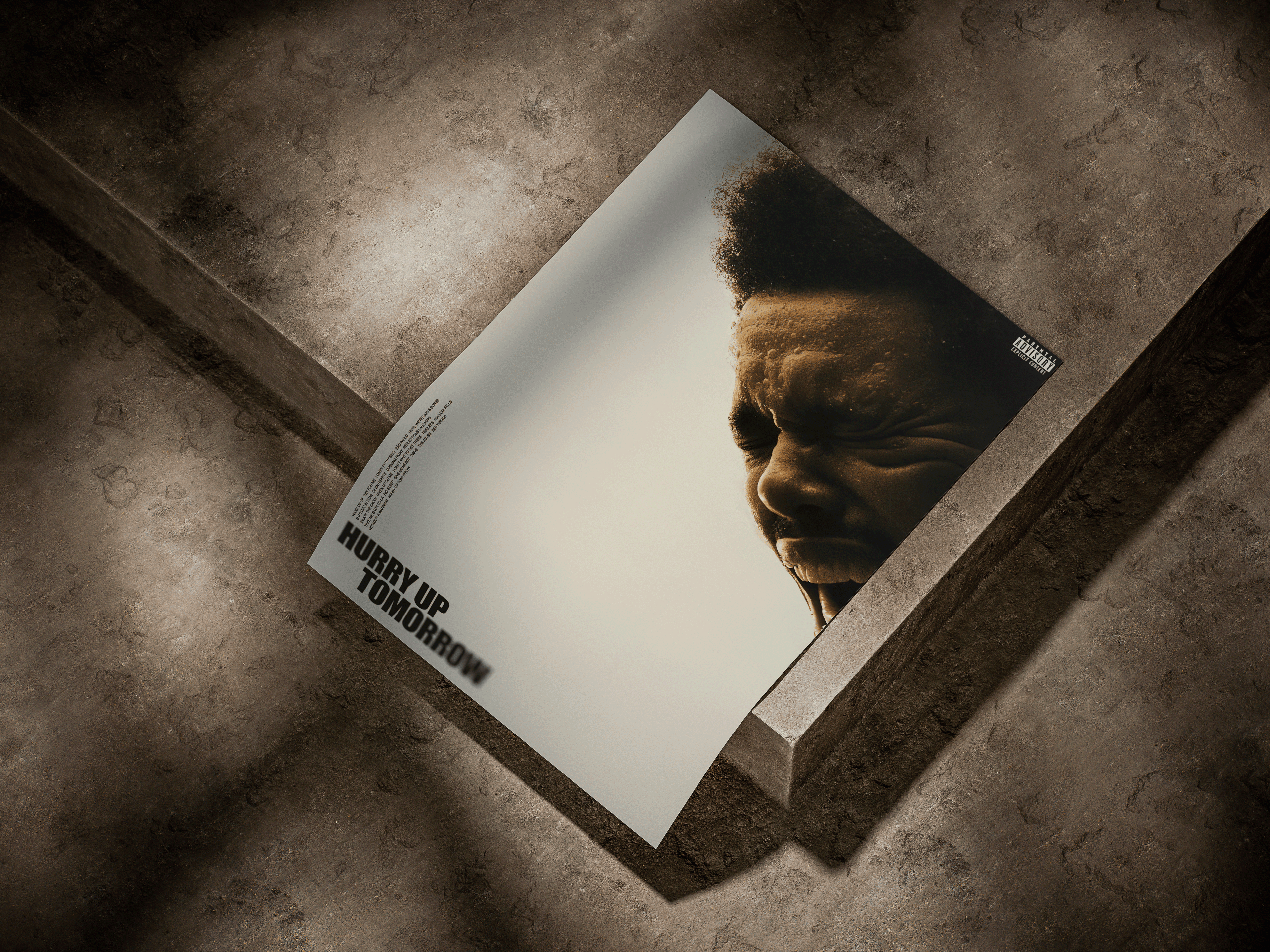 The Weeknd "Hurry Up Tomorrow" Minimalist Graphic Poster