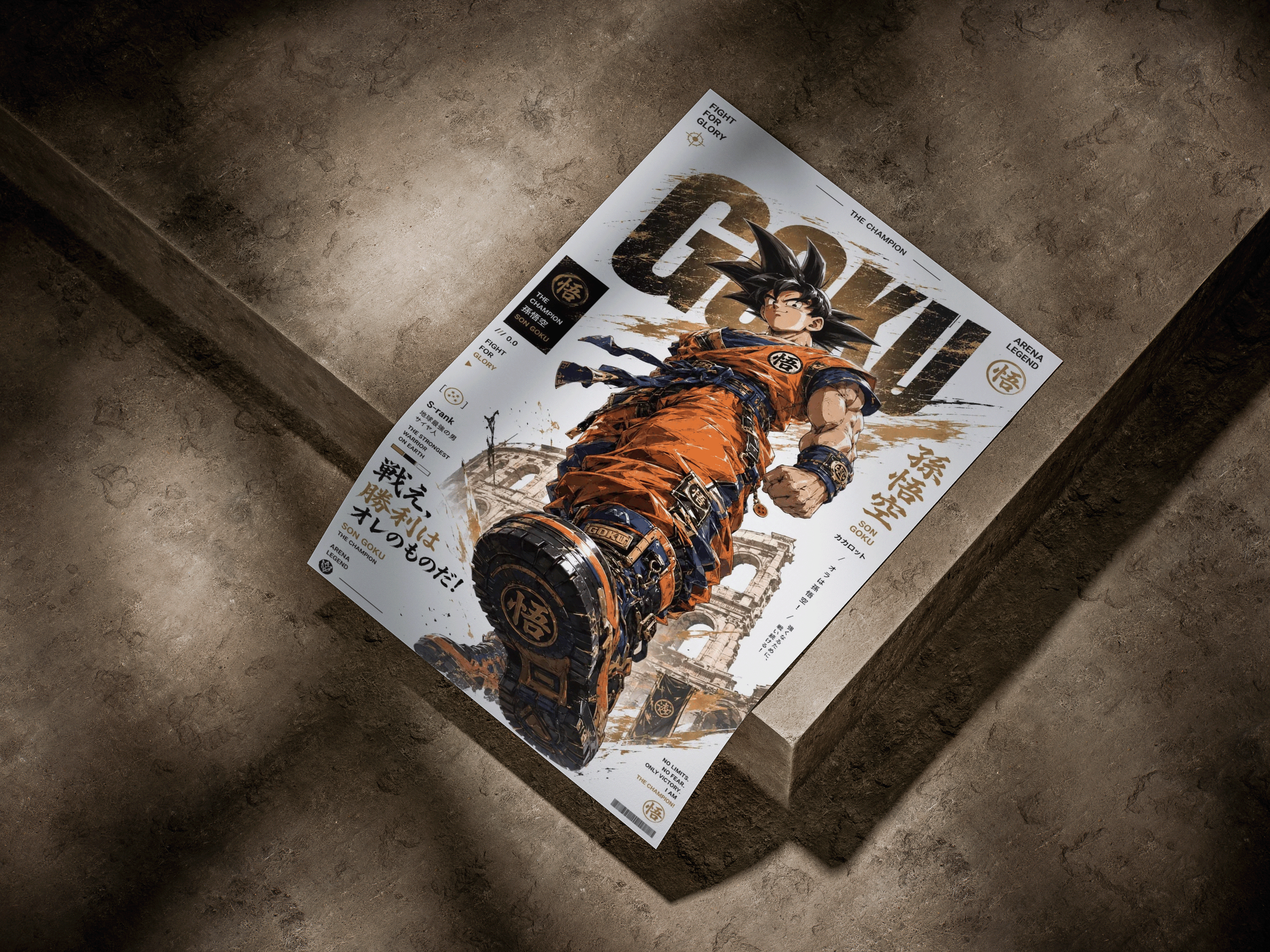 Dragon Ball "Son Goku: Arena Legend" Streetwear Graphic Poster