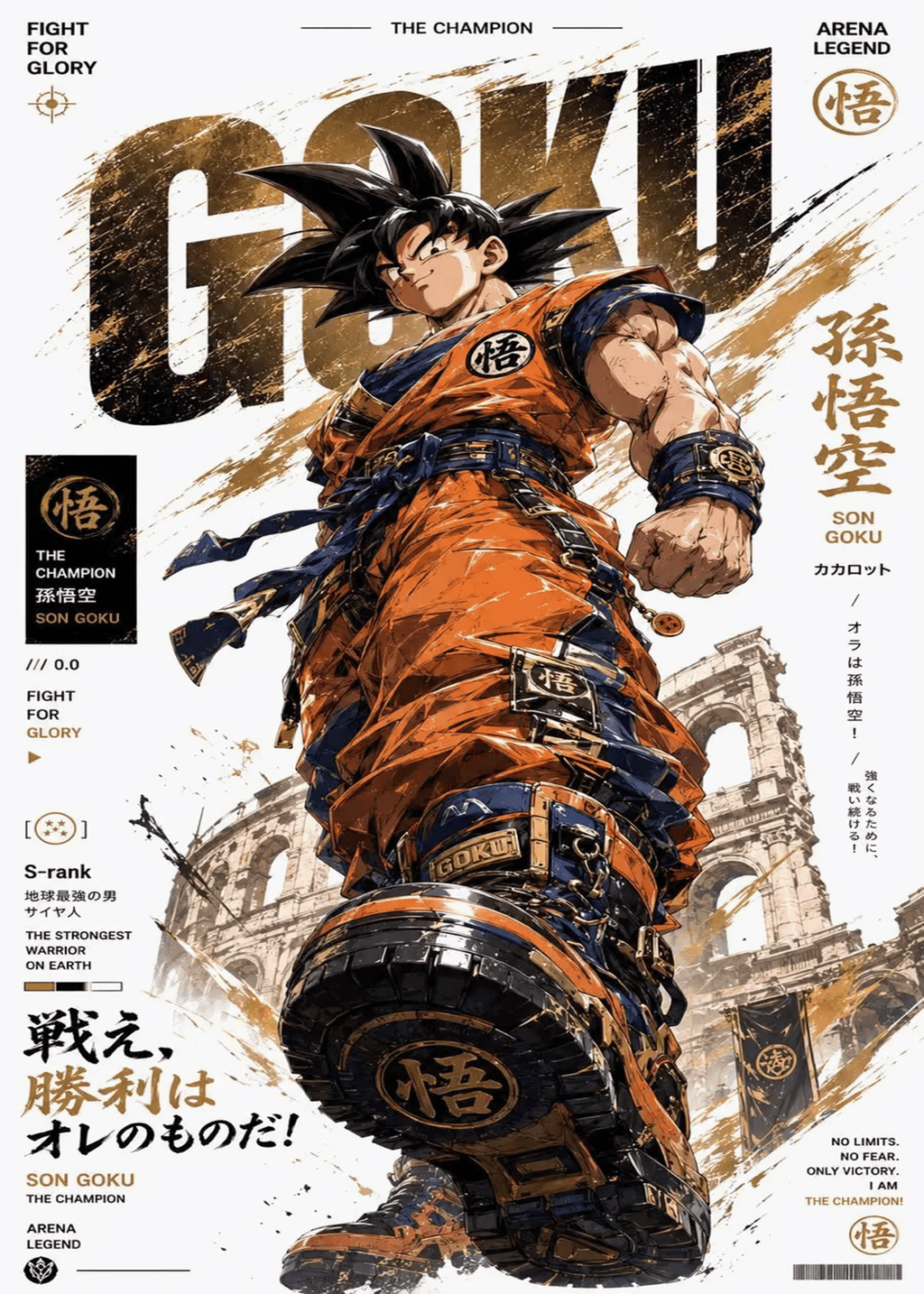 Dragon Ball "Son Goku: Arena Legend" Streetwear Graphic Poster