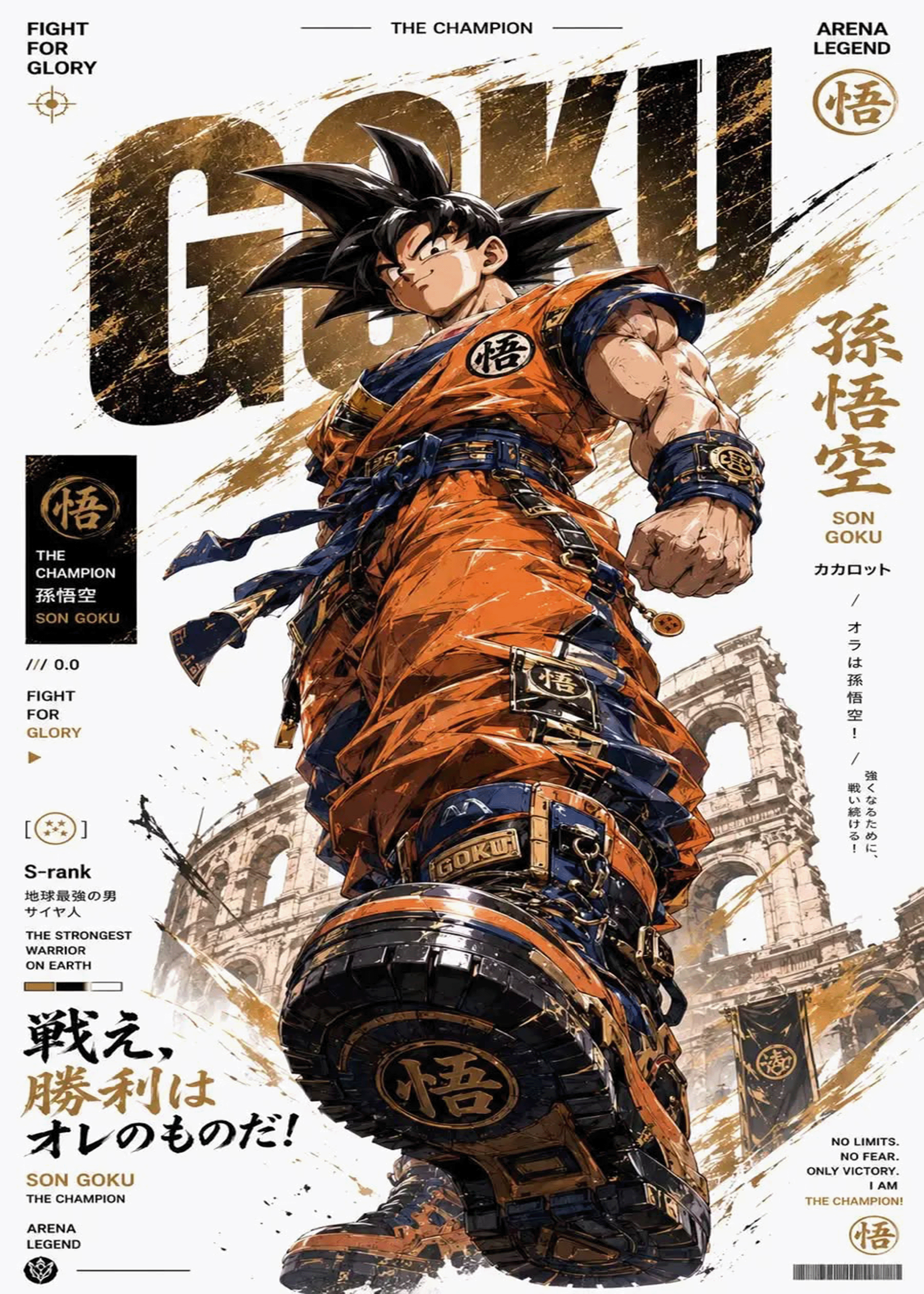 Dragon Ball "Son Goku: Arena Legend" Streetwear Graphic Poster