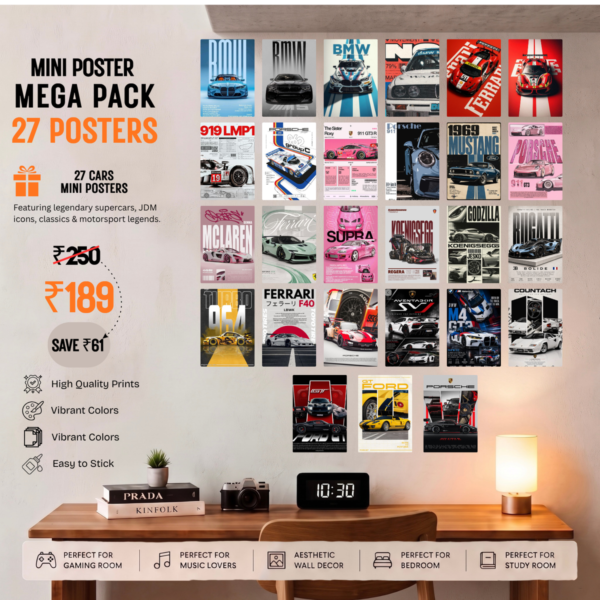 Automotive Icons "Mini Poster Mega Pack" (27 Pieces)