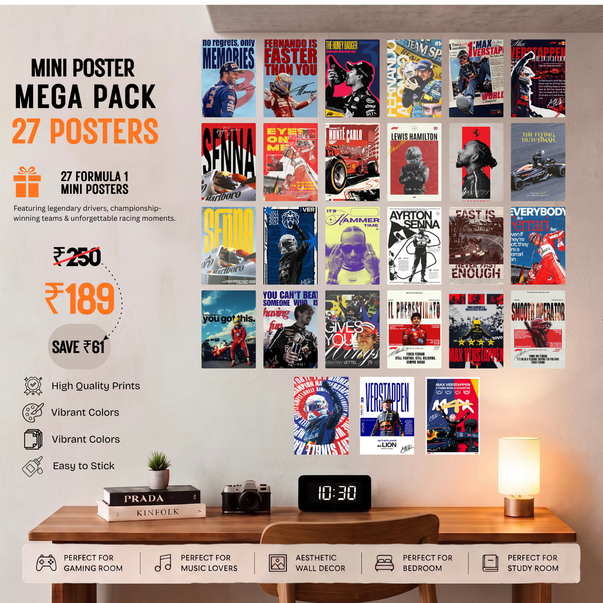 Formula 1 "Mini Poster Mega Pack" (27 Pieces)
