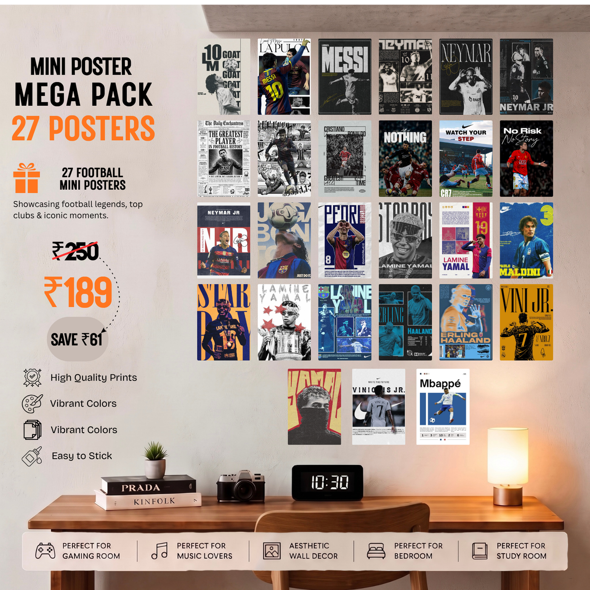 Football Legends "Mini Poster Mega Pack" (27 Pieces)