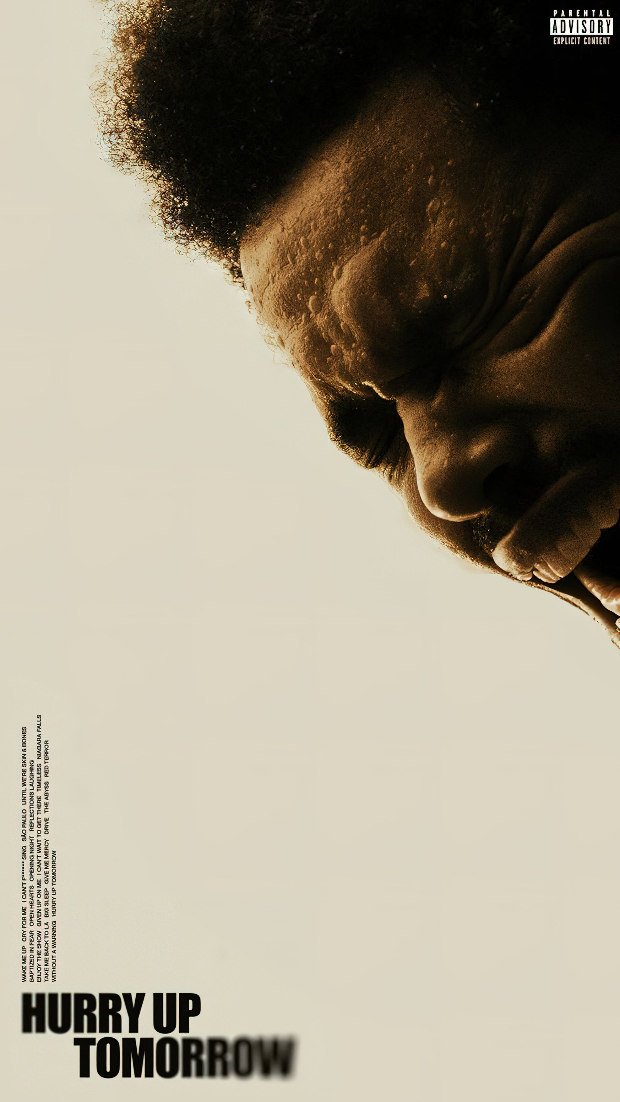 The Weeknd "Hurry Up Tomorrow" Minimalist Graphic Poster