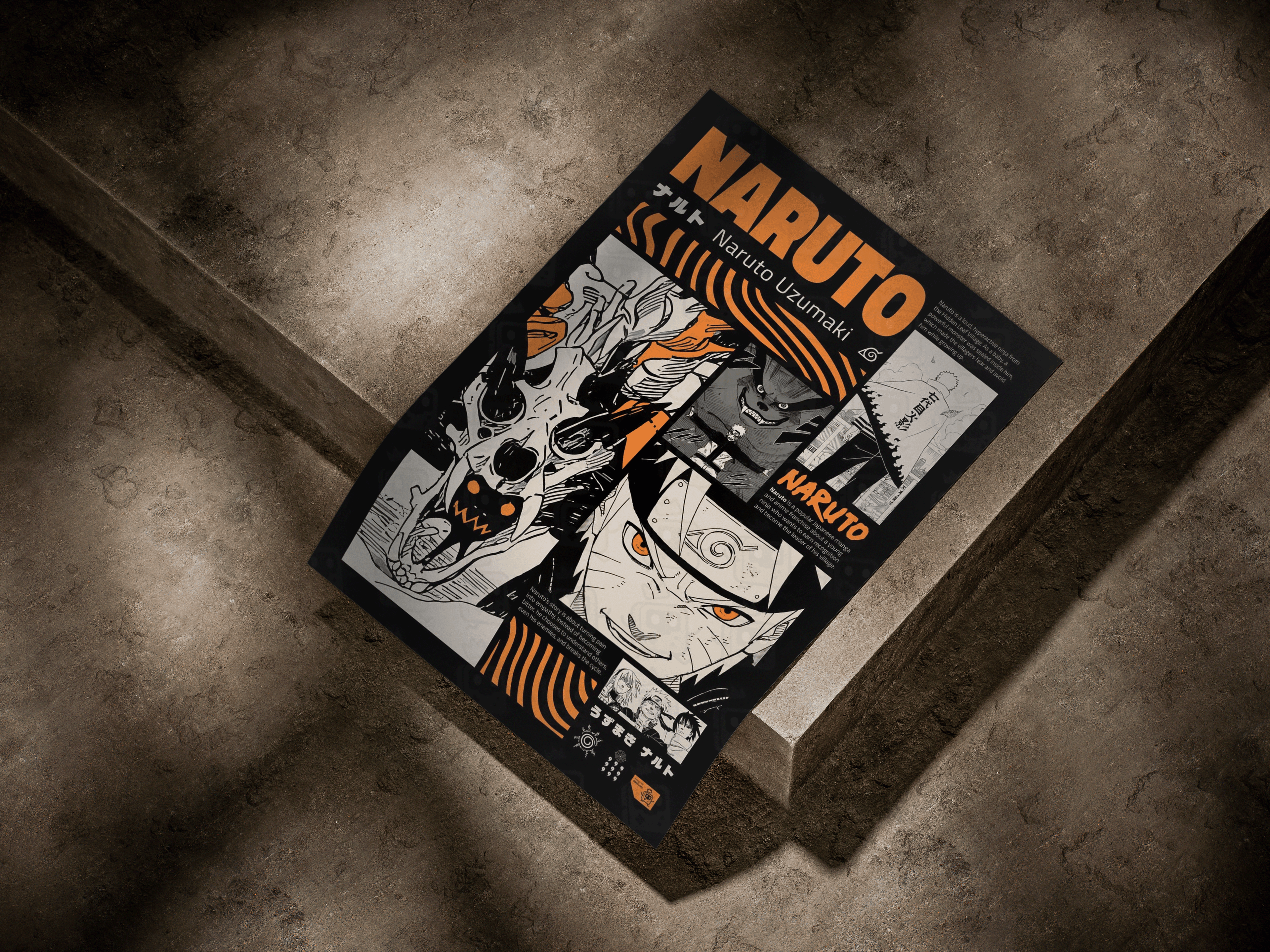 Naruto "Uzumaki Legacy" Manga Grid Graphic Poster