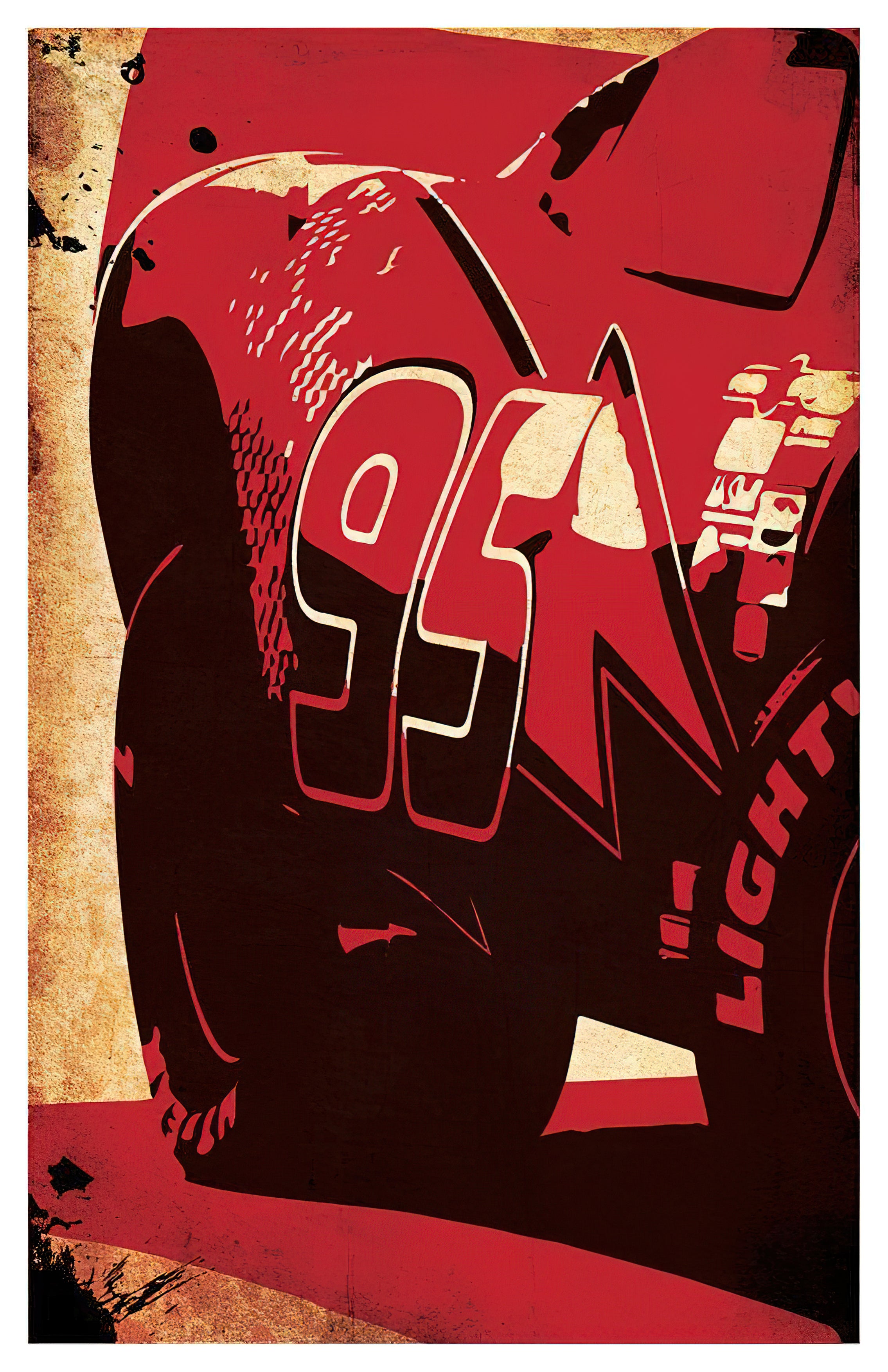 Lightning McQueen #95 Abstract Modern Pop Art Poster