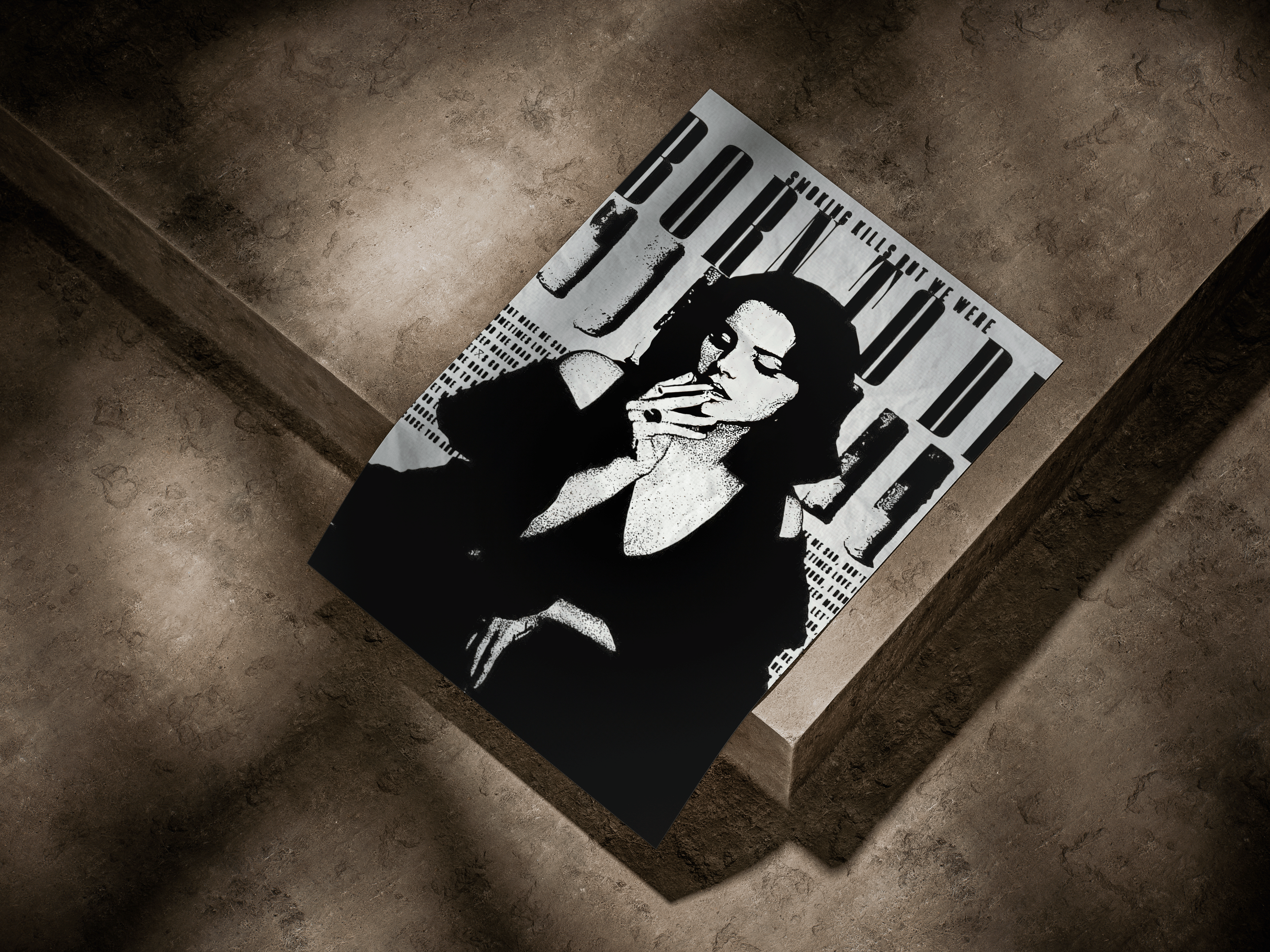 Lana Del Rey "Born To Die" Monochrome Cigarette Zine Graphic Poster