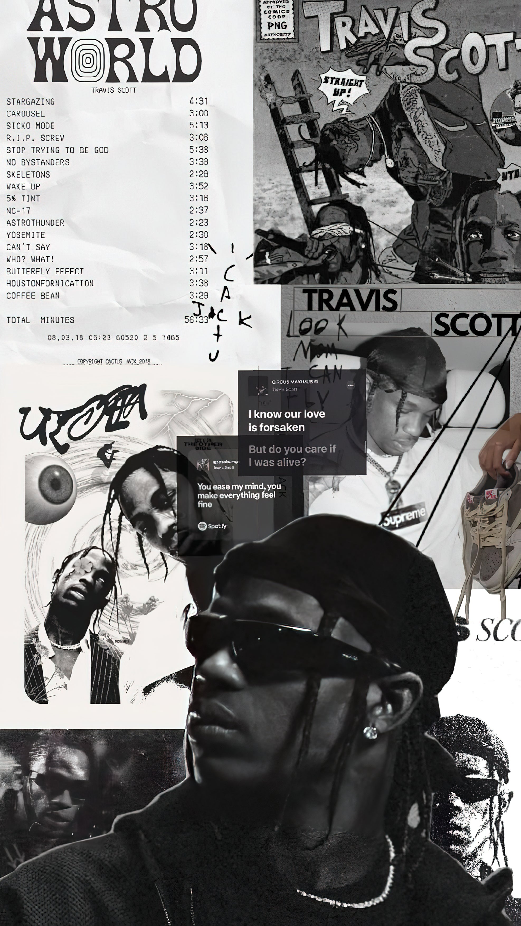 Travis Scott "Astroworld" Graphic Zine Collage Poster