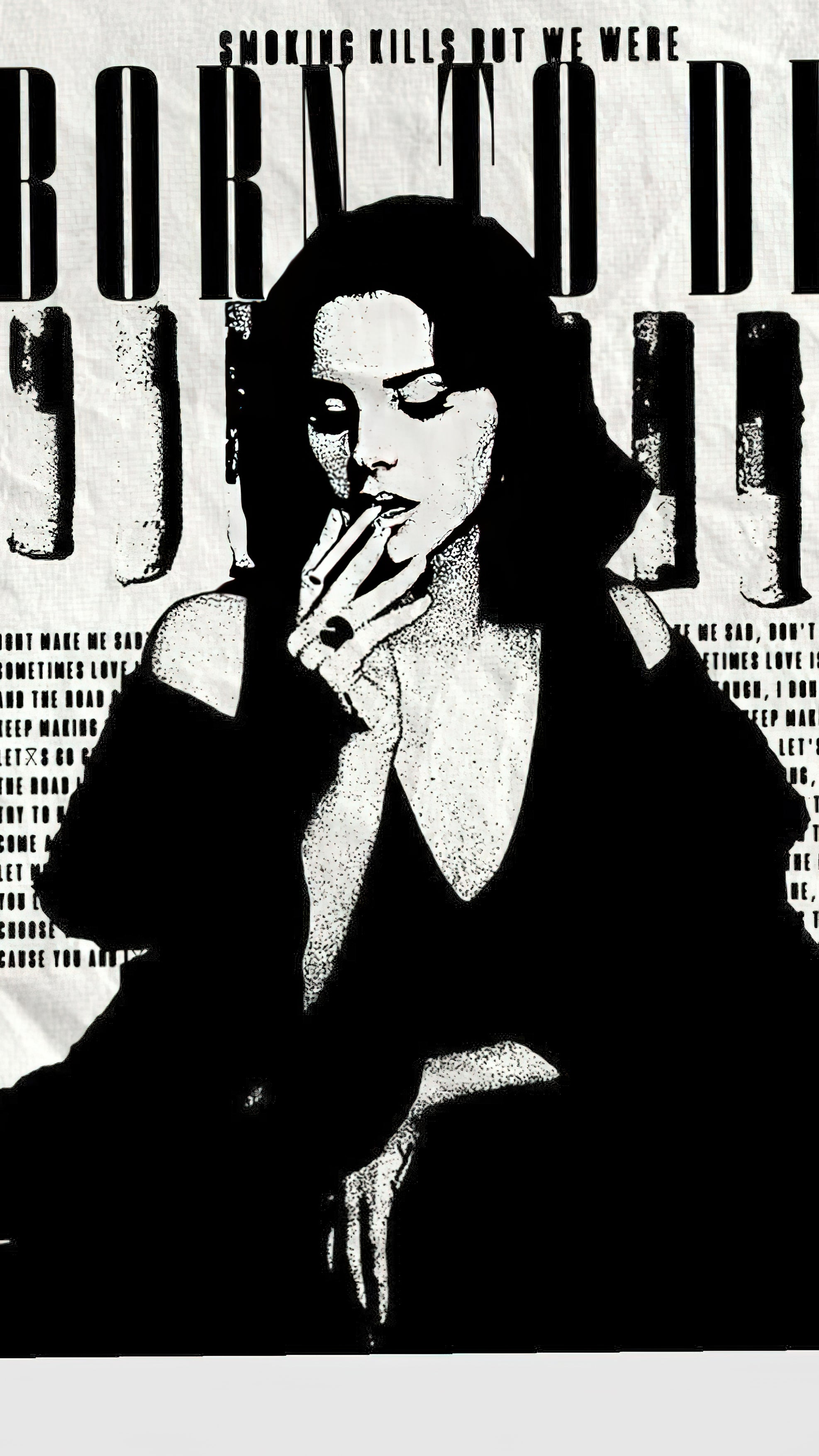 Lana Del Rey "Born To Die" Monochrome Cigarette Zine Graphic Poster