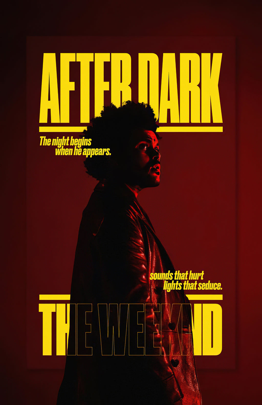 The Weeknd "AFTER DARK" Retro Pulp Cinema Graphic Poster