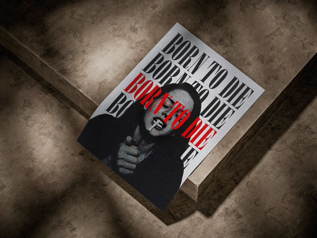 Lana Del Rey "Born To Die" Kinetic Typography & Heavy Grain Poster