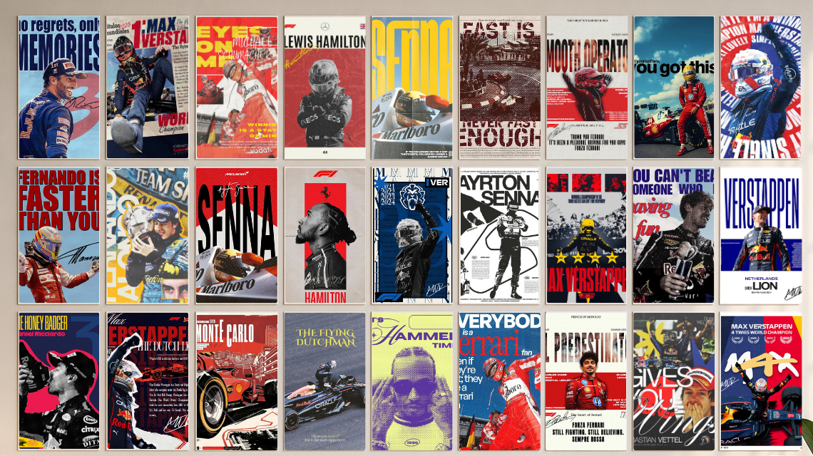Formula 1 "Mini Poster Mega Pack" (27 Pieces)