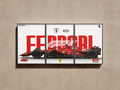 Ferrari F1 Triptych Split-Panel Graphic Poster