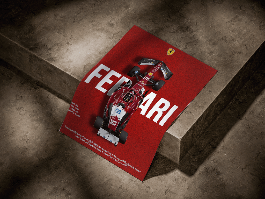 Ferrari SF-24 Top-Down Blueprint Premium F1 Poster