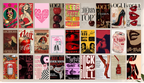 Aesthetic "Girly Mini Poster Mega Pack" (27 Pieces)