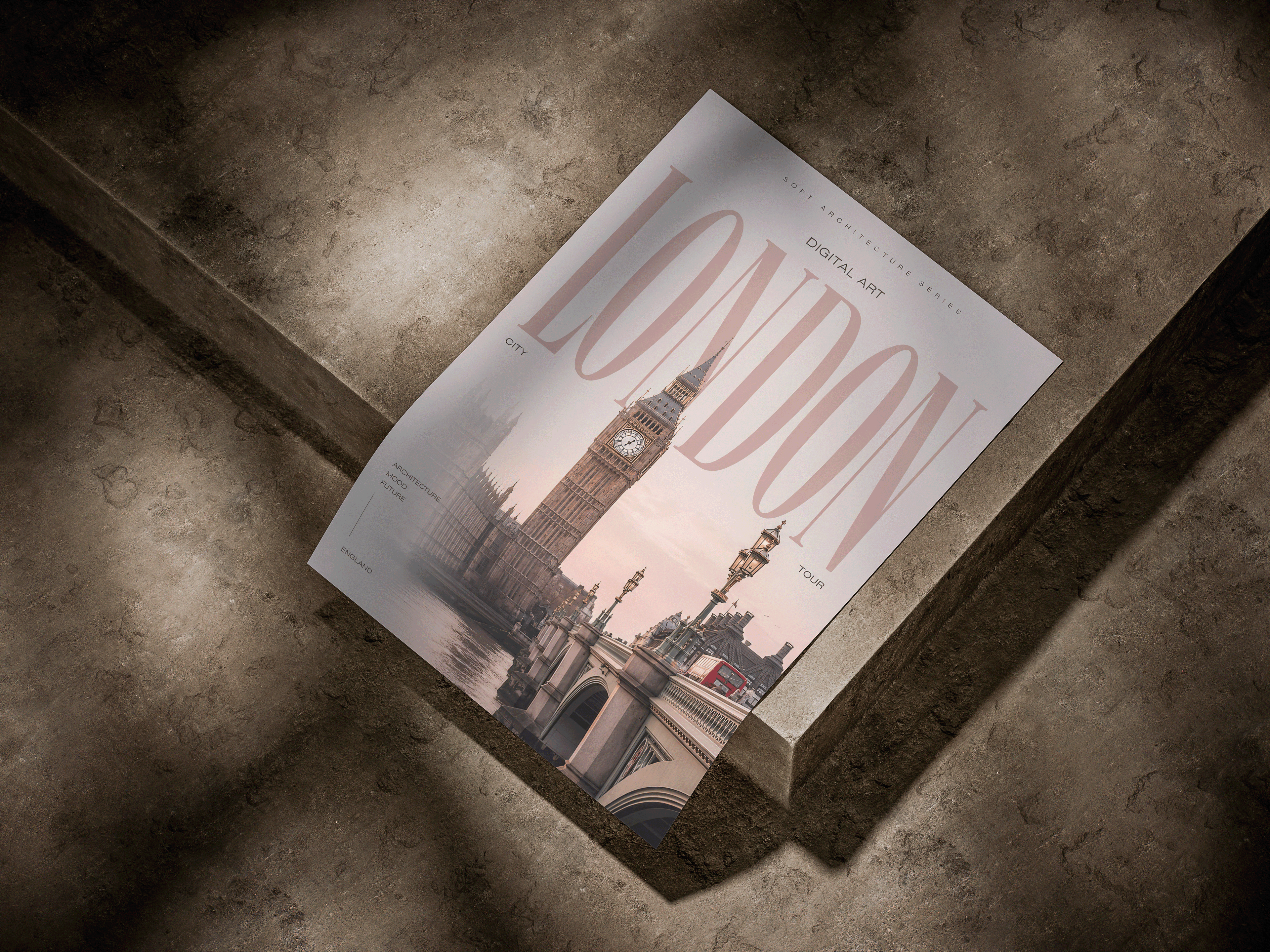 London Big Ben Architecture Editorial Travel Poster