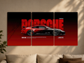 Porsche 911 "Spider-Man Edition" Triptych Split-Panel Graphic Poster