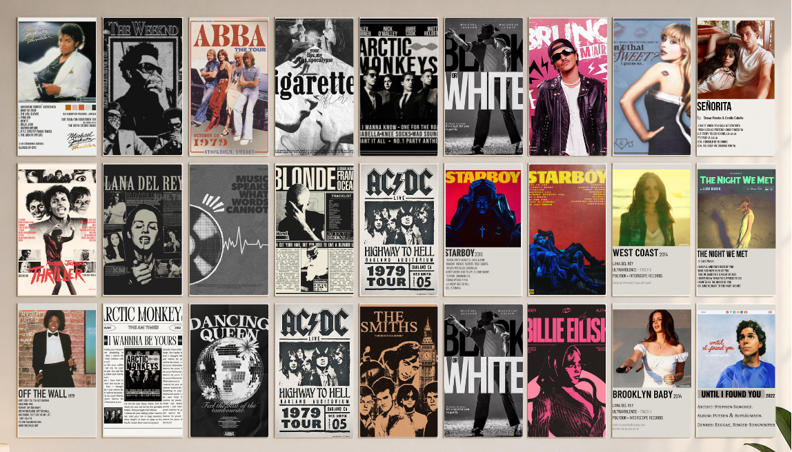 Music Legends & Icons "Mini Poster Mega Pack" (27 Pieces)