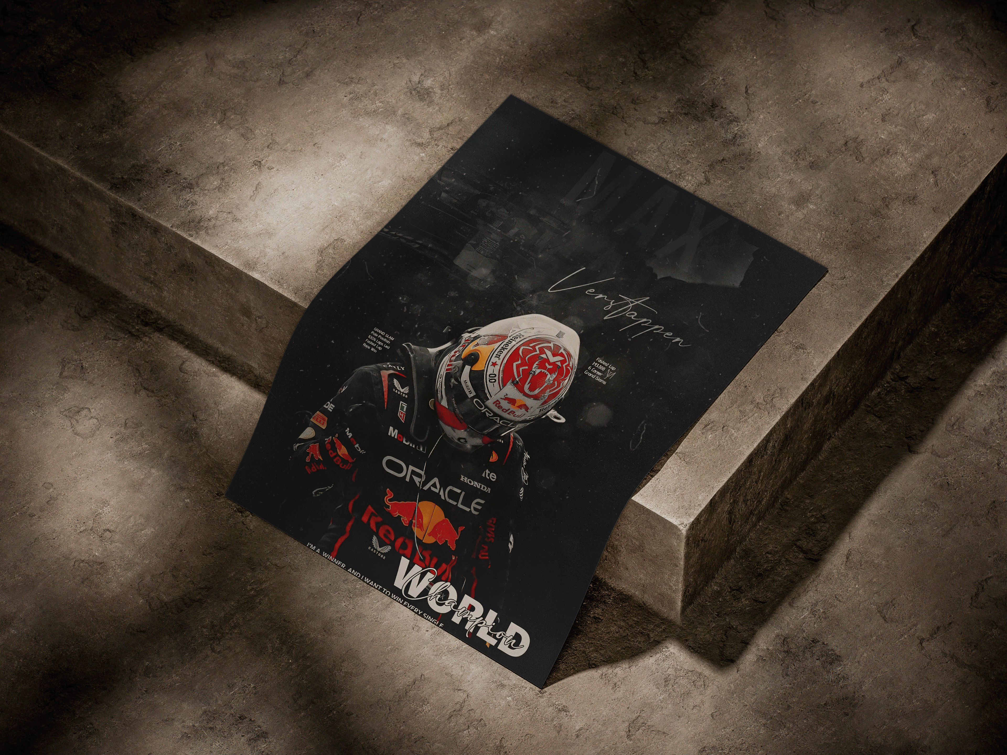 Max Verstappen "The Lion" Premium F1 Poster