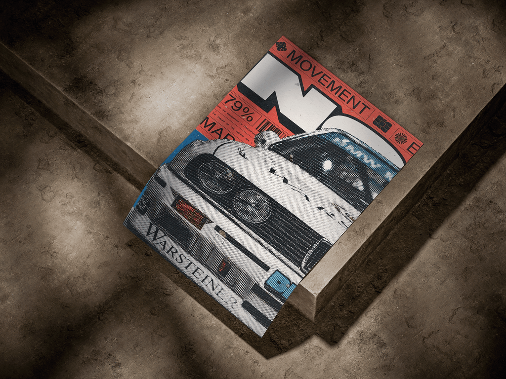 BMW M3 E30 DTM Warsteiner Retro Halftone Editorial Poster