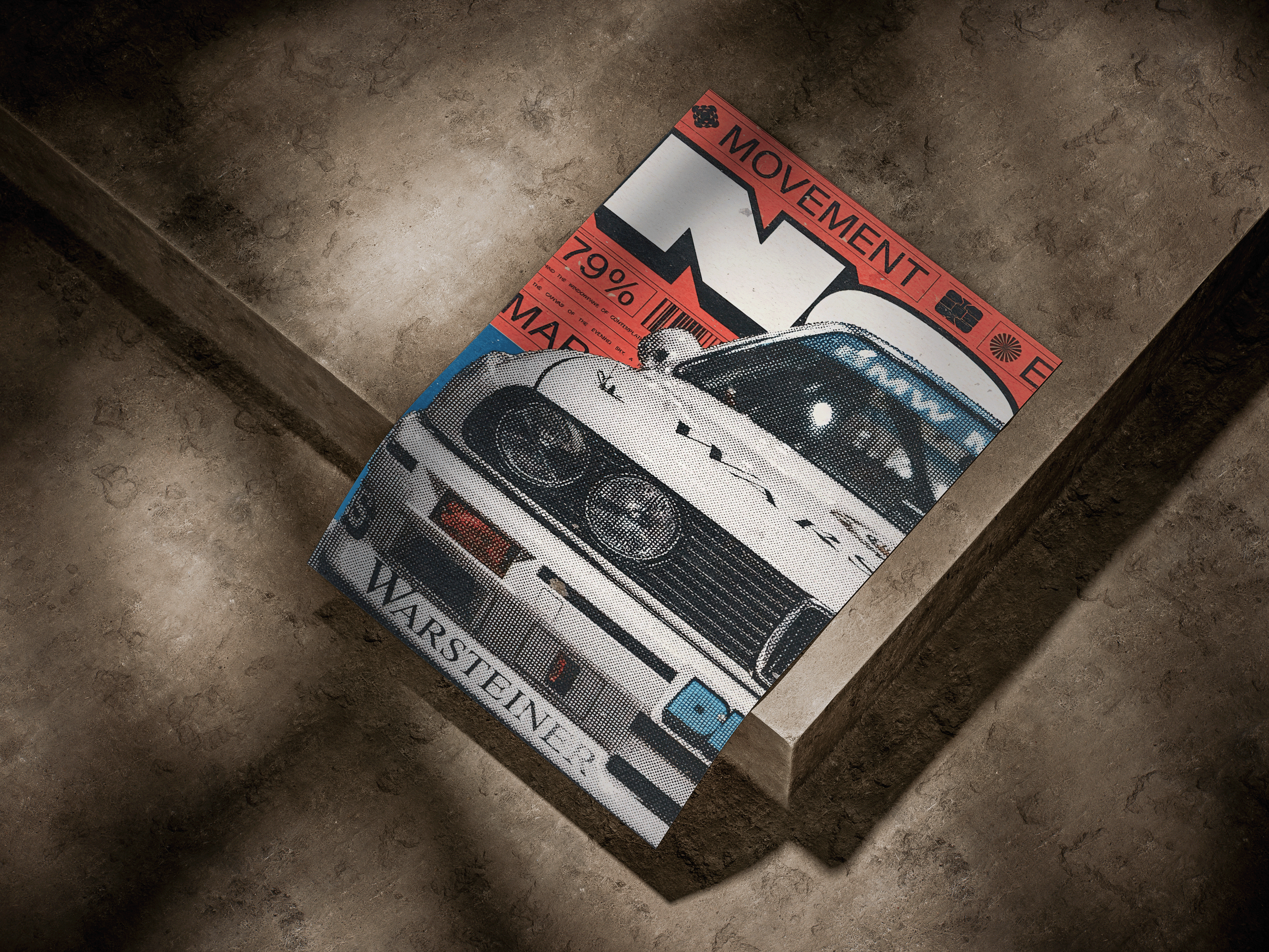BMW M3 E30 DTM Warsteiner Retro Halftone Editorial Poster