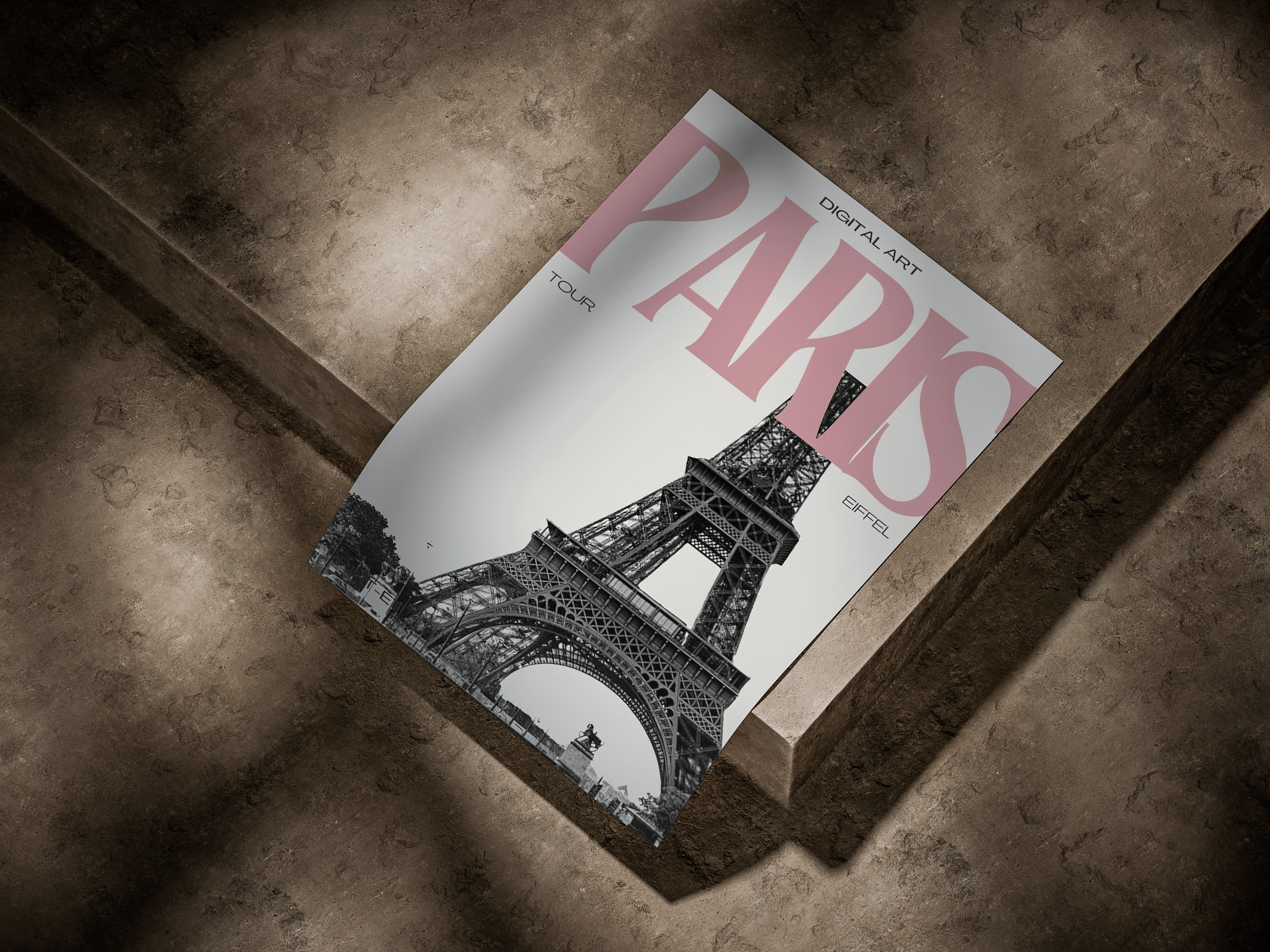 Paris Eiffel Tower Tour Vintage Magazine Fashion Poster