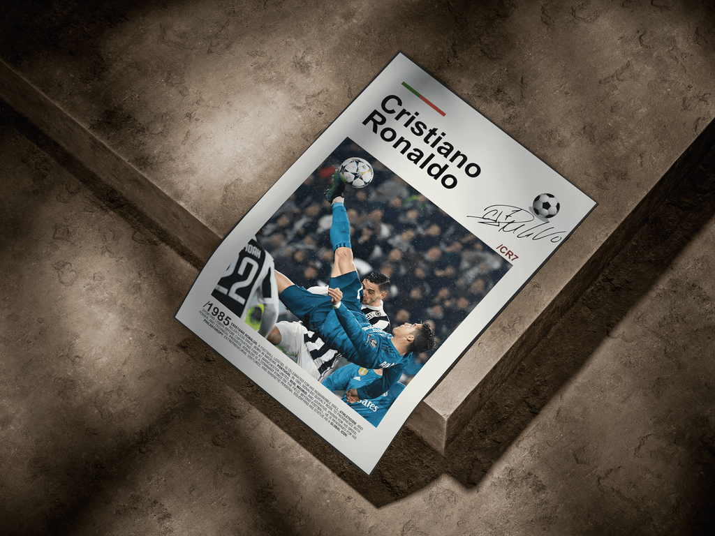 Cristiano Ronaldo Real Madrid Turin Bicycle Kick Editorial Graphic Poster