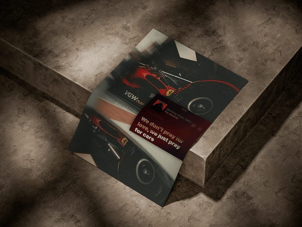Scuderia Ferrari "Starboy" Cinematic Premium F1 Poster