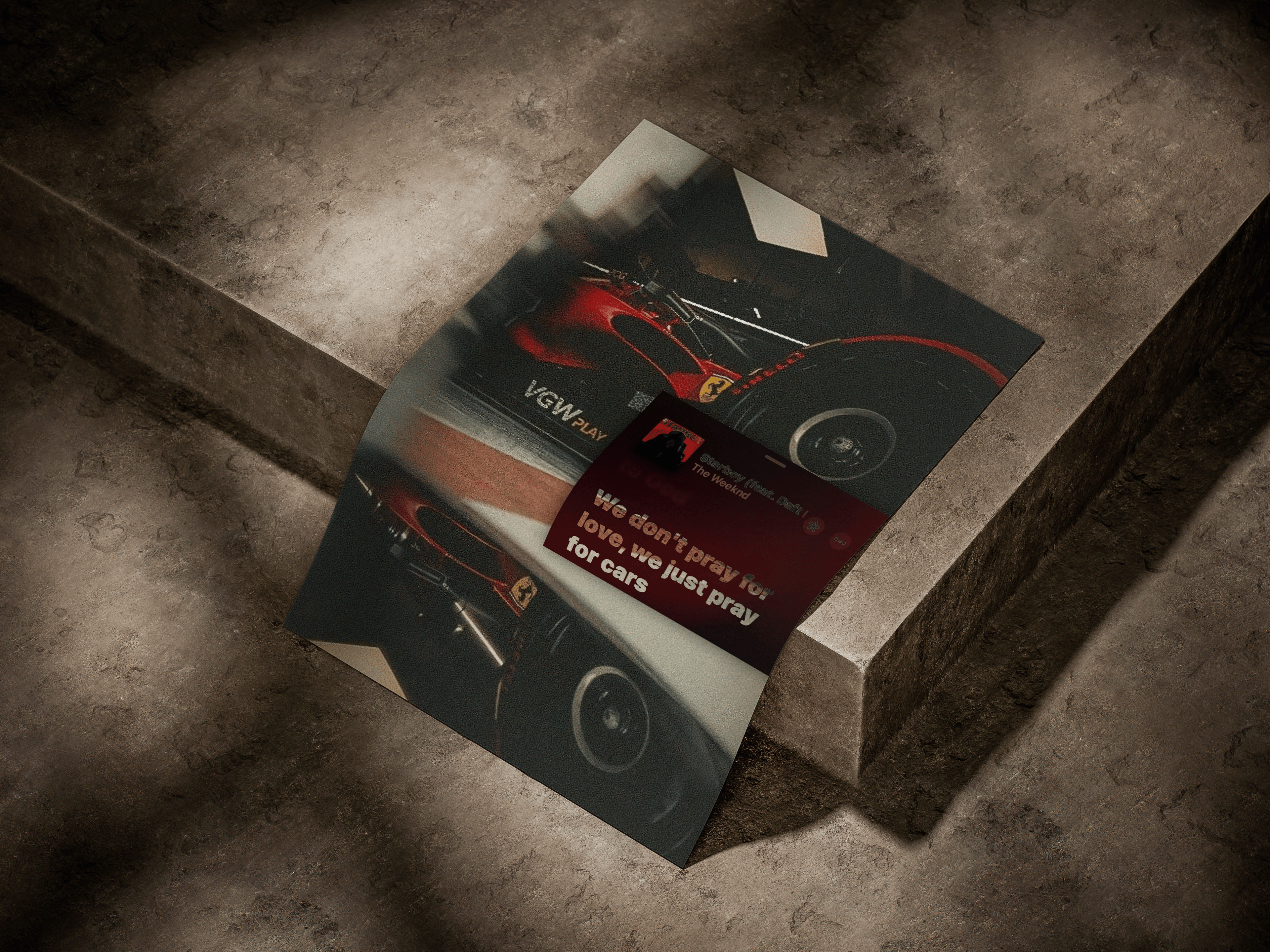 Scuderia Ferrari "Starboy" Cinematic Premium F1 Poster