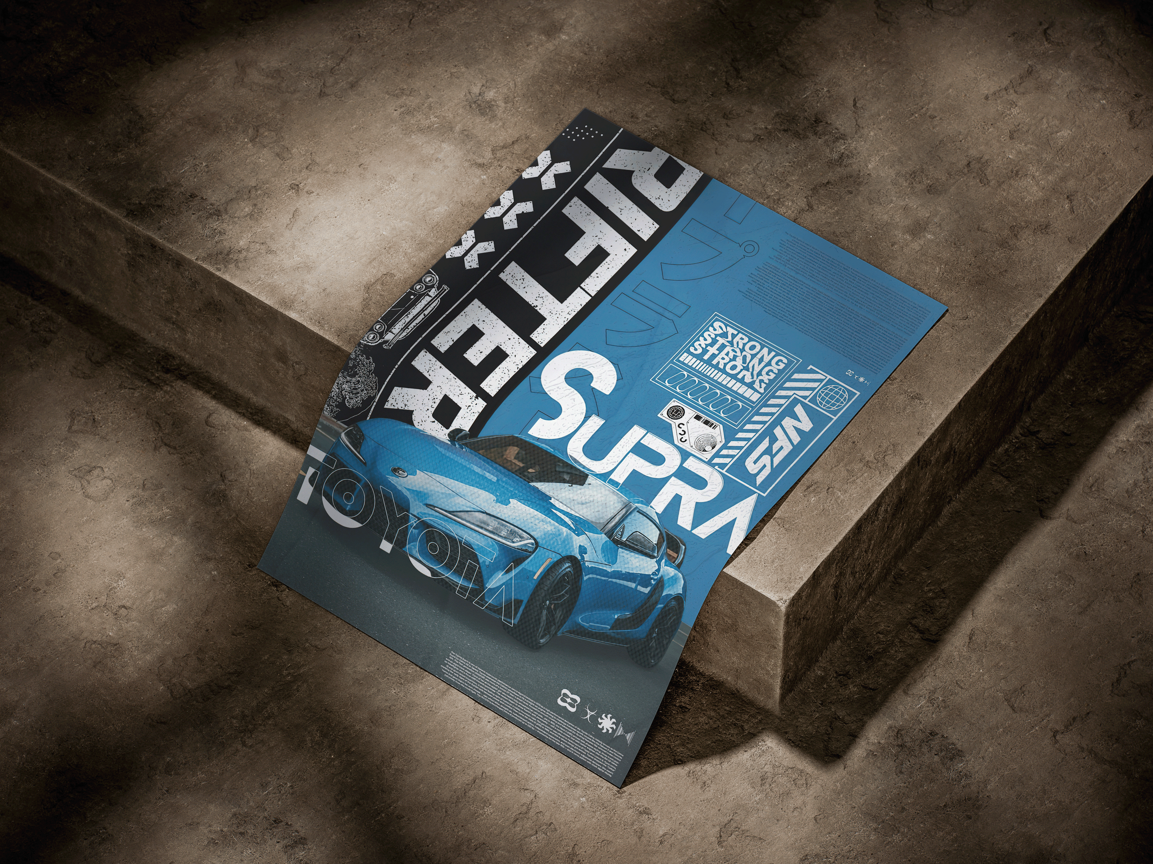 Toyota Supra "Drifter" Retro Cyberpunk JDM Premium Poster