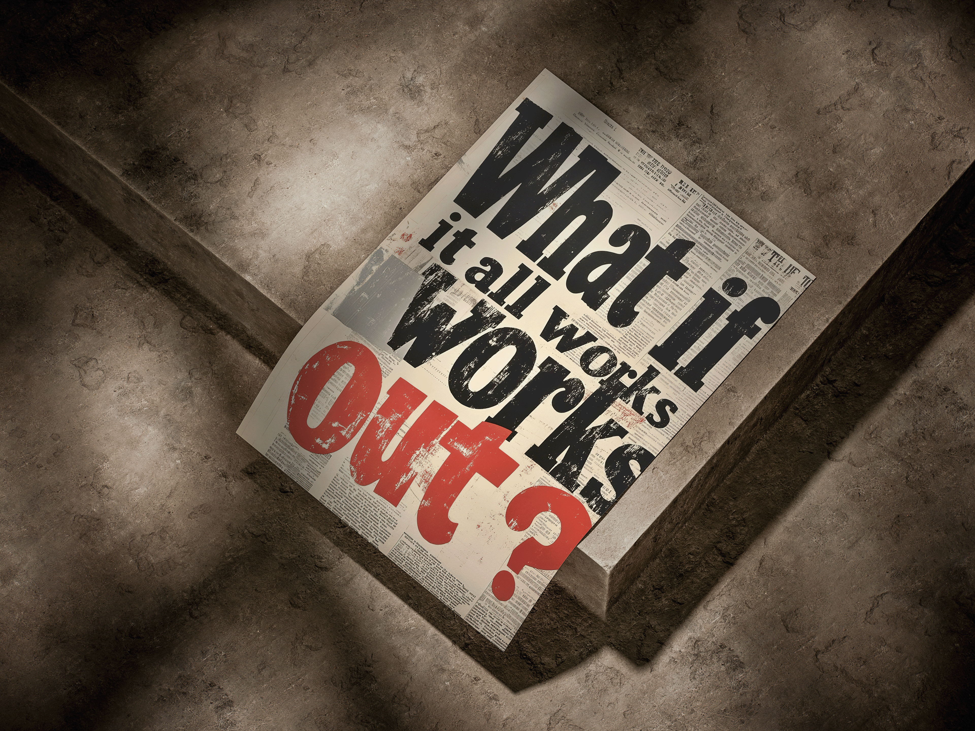 What If It All Works Out Vintage Typography Newspaper Print Poster