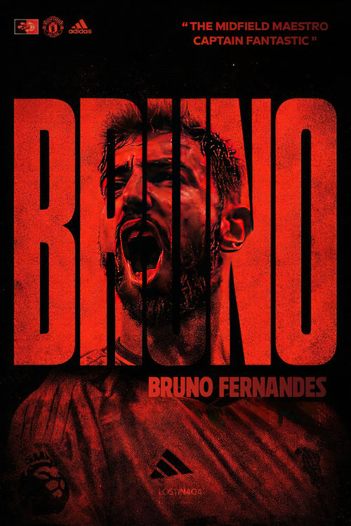 Bruno Fernandes Manchester United "Captain Fantastic" Graphic Poster