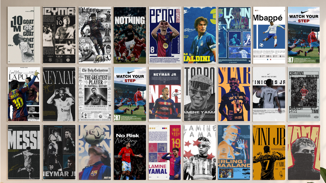 Football Legends "Mini Poster Mega Pack" (27 Pieces)