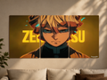 Demon Slayer "Zenitsu: Thunder Breathing" 3-Panel Split Canvas Wall Art