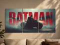 DC "Batman: The Dark Knight's Ride" 3-Panel Split Canvas Wall Art