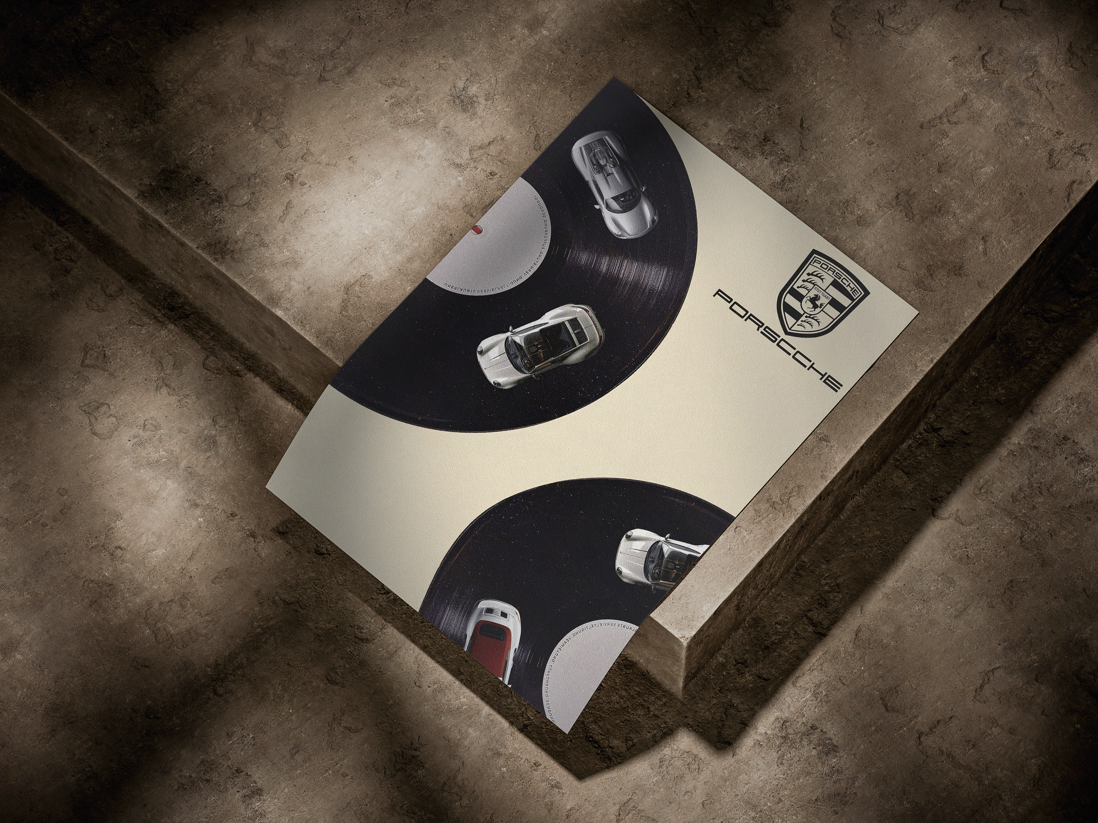 Porsche Rhythm of the Road Vinly Record Art Print
